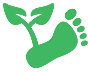 green carbon footprint icon