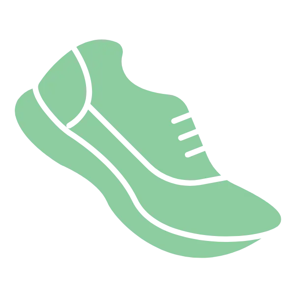 Green Running Shoe Icon