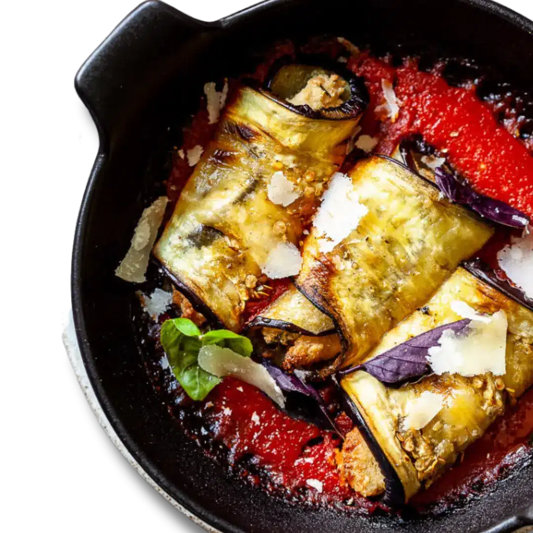 Vegan Eggplant Involtini with Almond Ricotta